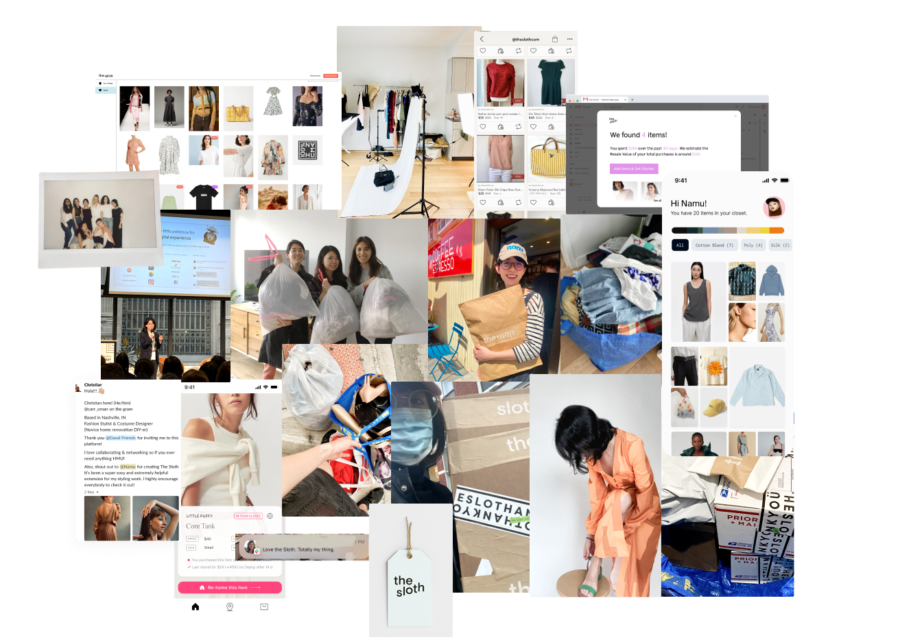 The Sloth resale collage